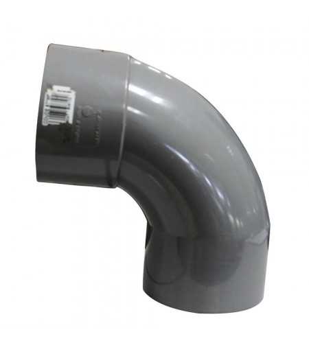 Coude PVC mâle femelle 87° Ø100 mm