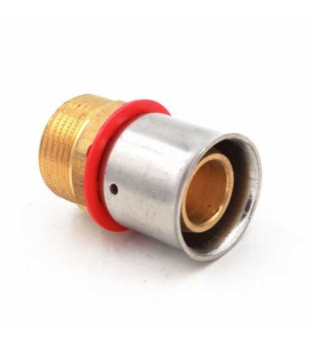 Raccord droit fixe mâle 25x3-4