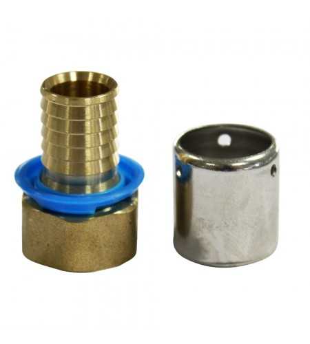 Raccord droit fixe femelle 20x1-2