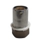 Raccord à sertir droit fixe femelle 16mm 1-2 en laiton pour tube PER