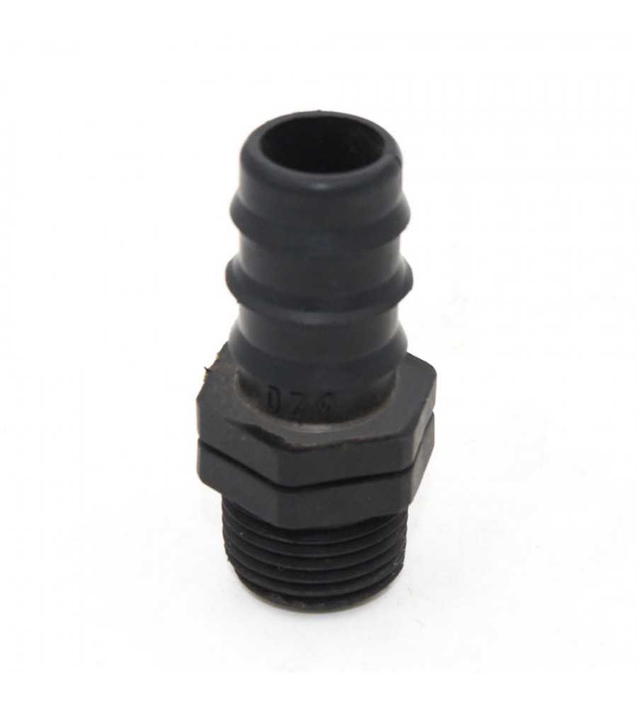 Raccord droit plastique mâle d20 1-2