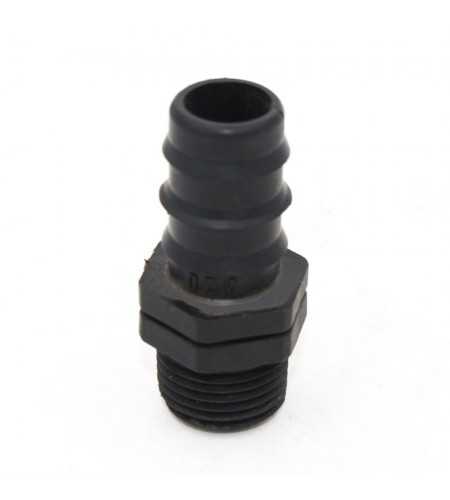 Raccord droit plastique mâle d20 1-2