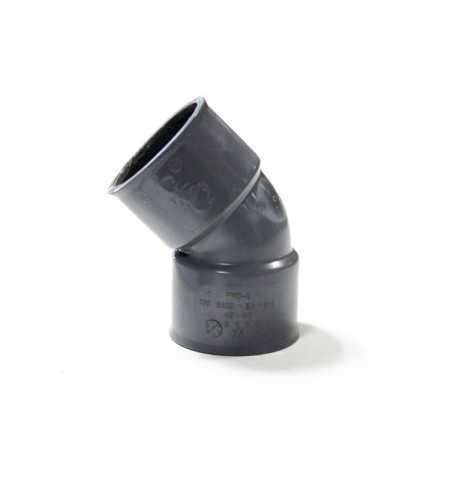 Coude 45° en PVC femelle-femelle Ø40mm