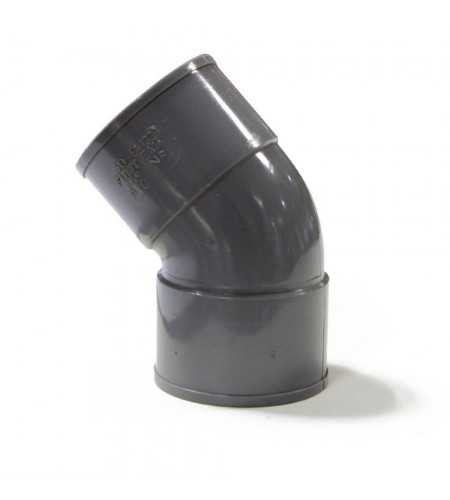 Coude en PVC 45° femelle-femelle Ø100 mm