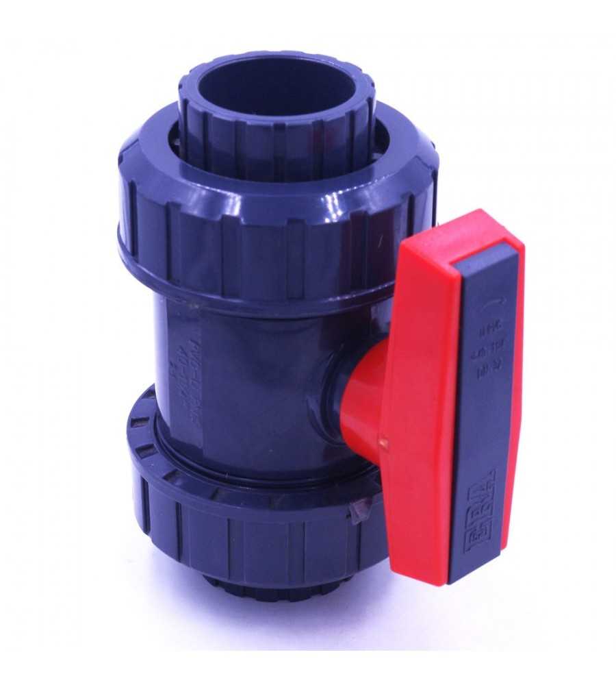 Lot De 2 Vannes PVC 32mm Modèle 2020 Interplast - Double Union Démontrable à Coller PN16