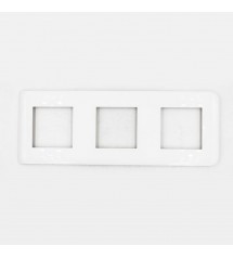 Plaque programme mosaic 3x2 modules blanc