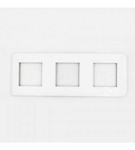 Plaque programme mosaic 3x2 modules blanc