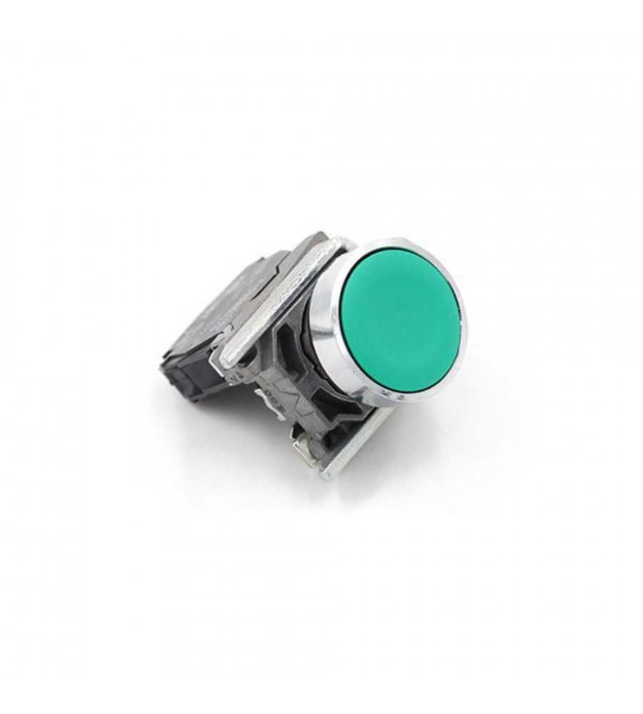 Bouton poussoir à impulsion affleurant Harmony XB4 vert ø22