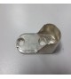Support tube penderie ovale plaqué nickel