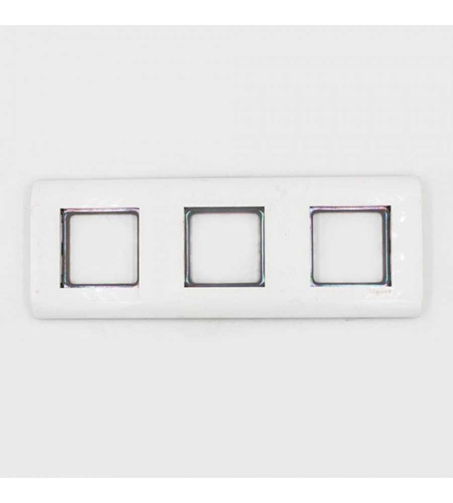 Plaque blanche 3x2 modules HORIZ