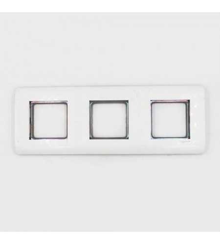 Plaque blanche 3x2 modules HORIZ