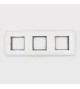 Plaque blanche 3x2 modules HORIZ