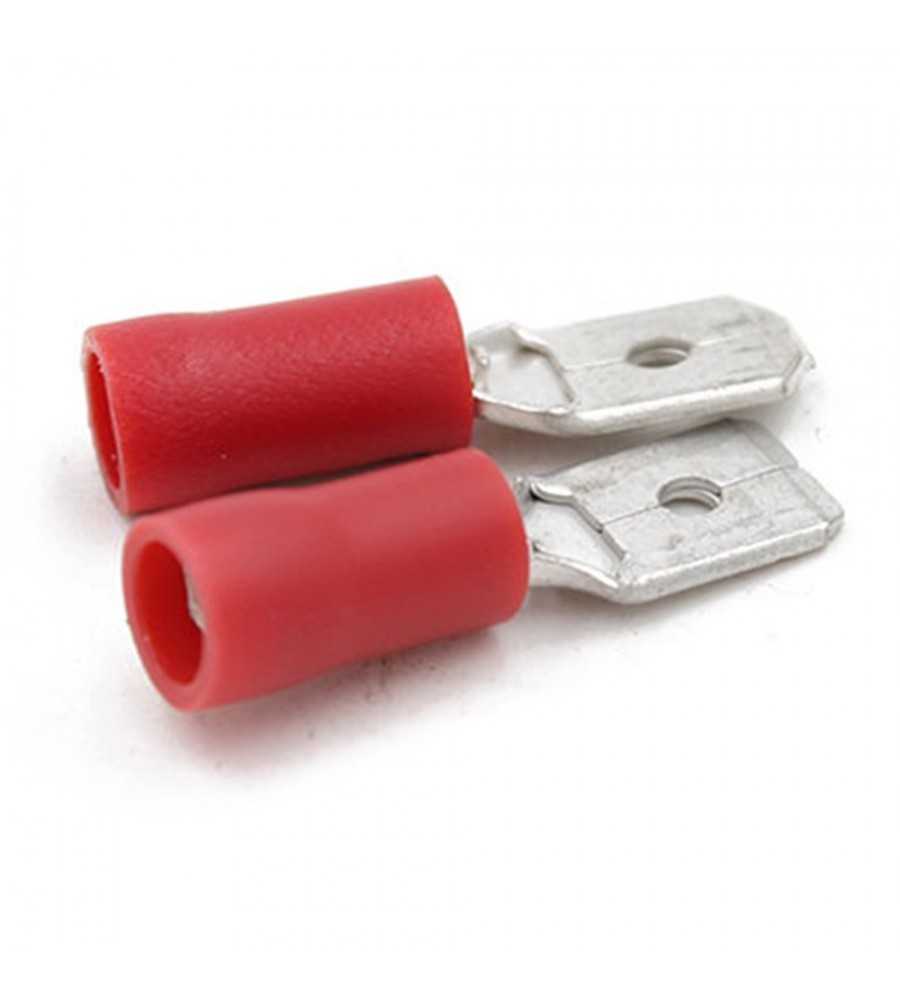 Languette 6.3mm 0.5-1.5mm² rouge (bte100pcs)*