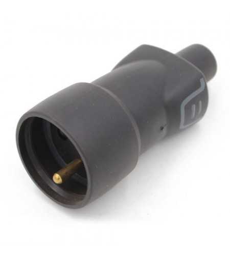 Prise prolongateur femelle noire 2P+T 16A