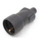 Prise prolongateur femelle noire 2P+T 16A