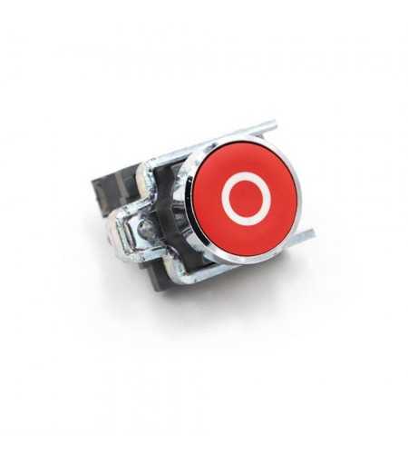 Bouton poussoir à impulsion affleurant Ø22 rouge
