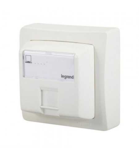 Prise RJ45 catégorie 5E FTP saillie blanc