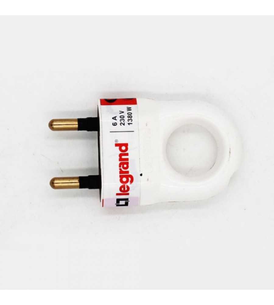 Fiche 2P 6A plast marron