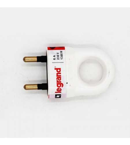 Fiche 2P 6A plast marron