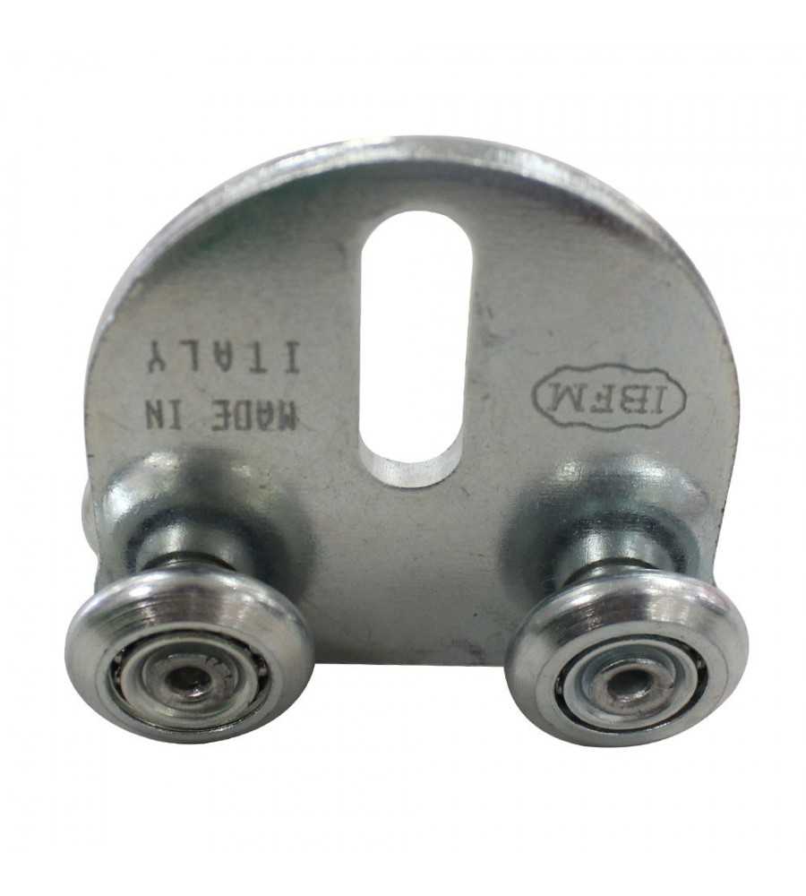 Chariot avec plaque 4 roues ø24mm