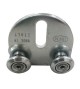 Chariot avec plaque 4 roues ø24mm
