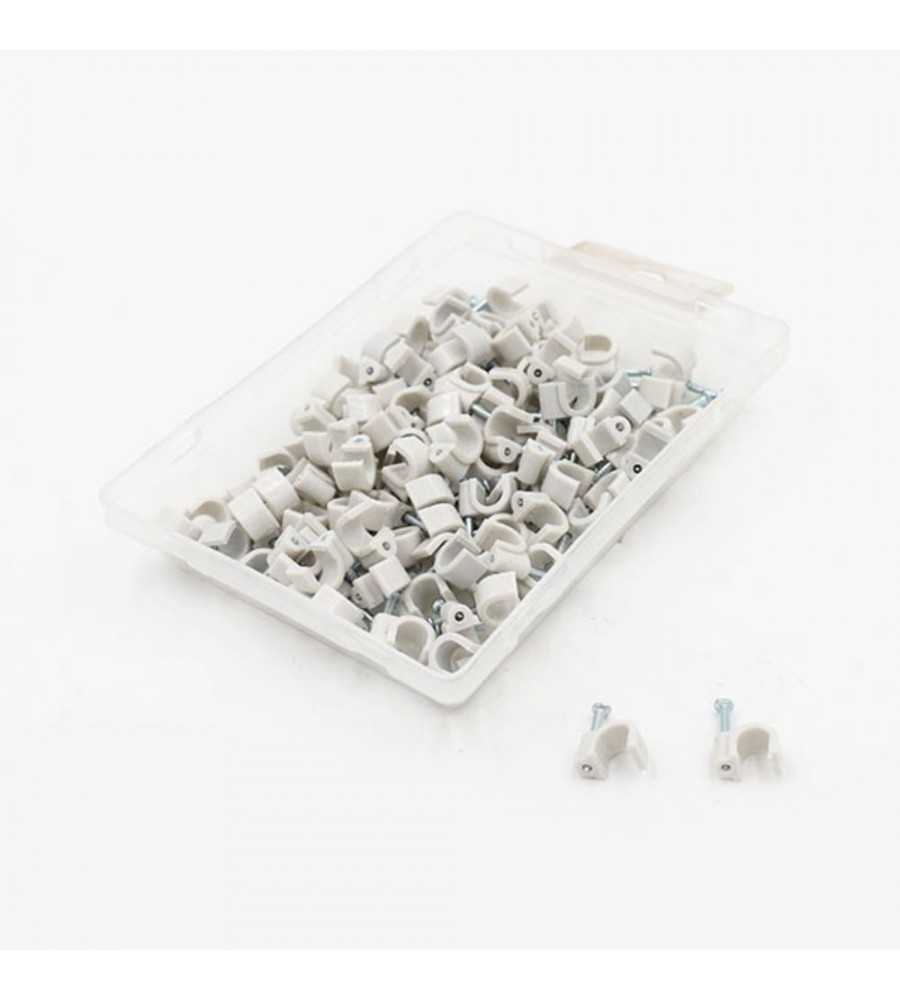 Attaches pontets n°6 GRIS RAL (boîte de 100pces)