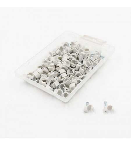 Attaches pontets n°6 GRIS RAL (boîte de 100pces)