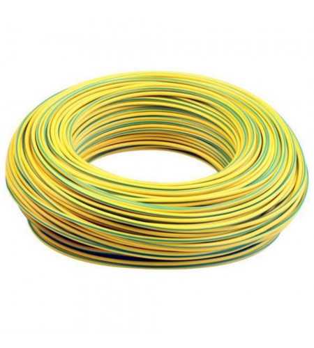 Cable isolé souple 4mm² vert-jaune (rl de 100ml)