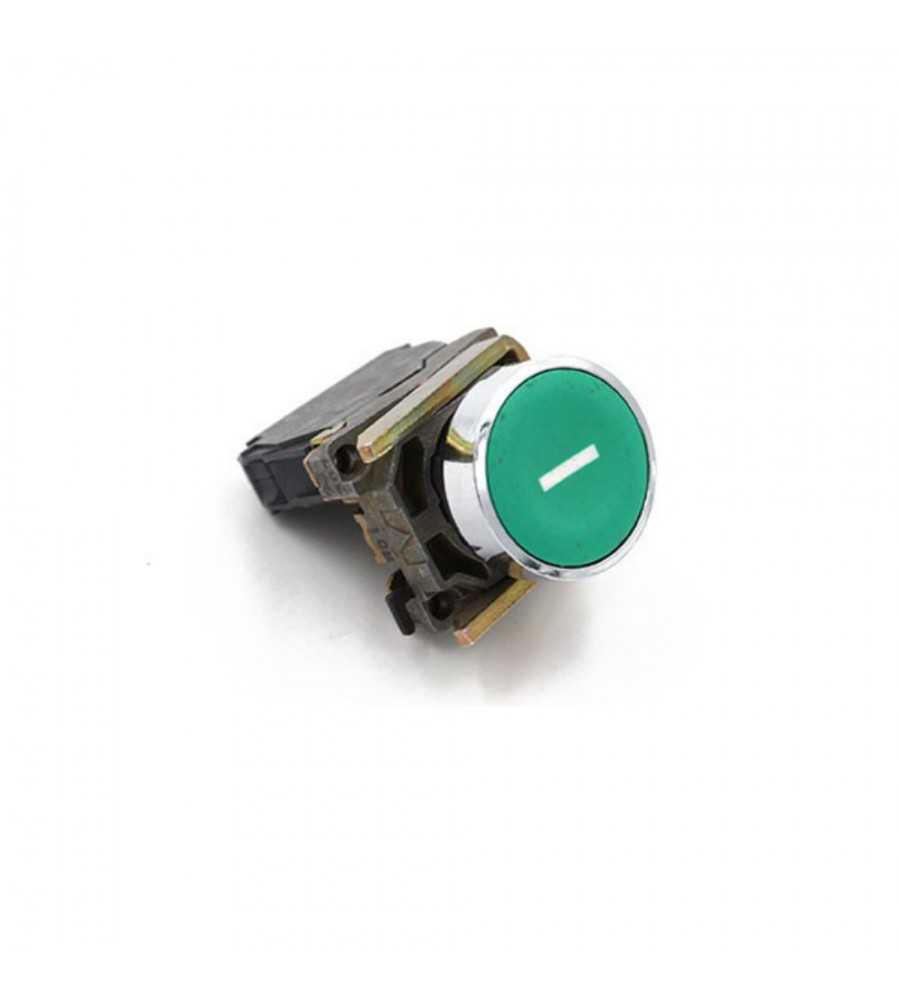 Bouton poussoir affleurant 1 blanc vert
