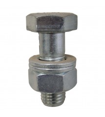 Boulon zingué 24x80mm avec écrou et rondelles