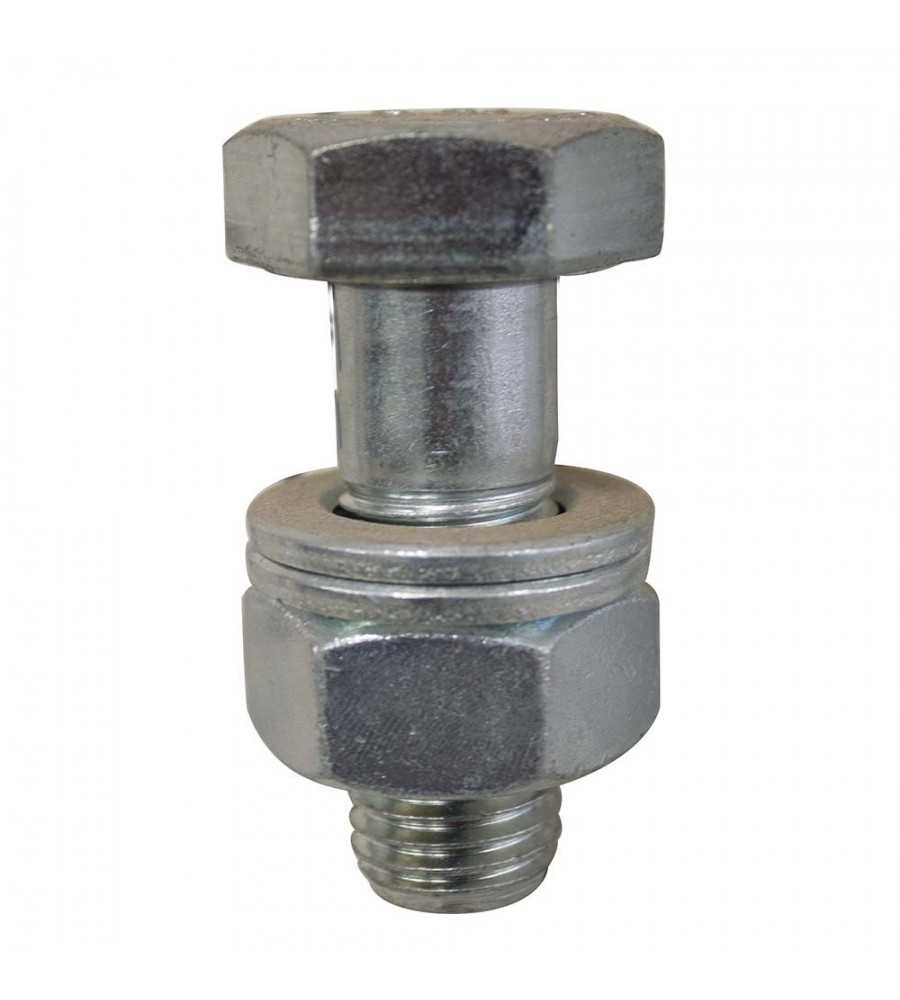 Boulon zingué 24x80mm avec écrou et rondelles