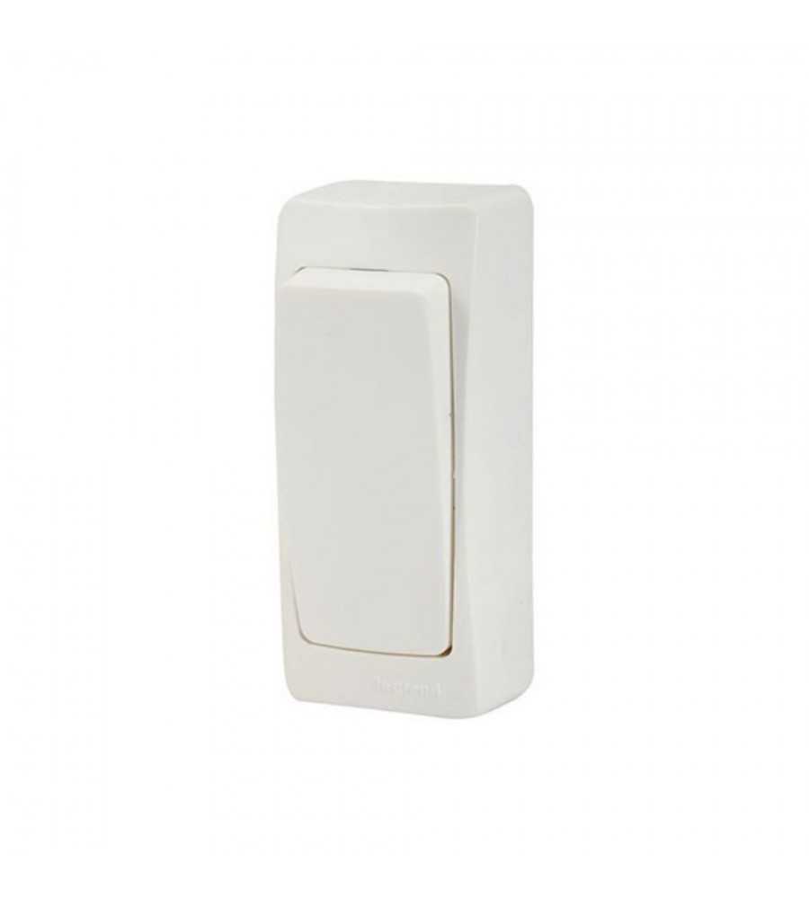 Mini-interrupteur va-et-vient 32x75x31mm 10A 250 V~ blanc