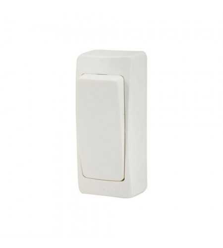 Mini-interrupteur va-et-vient 32x75x31mm 10A 250 V~ blanc
