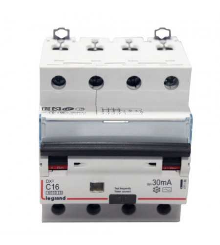 Disjoncteurdifférentiel 16A-30mA-4P (ex-07964)*