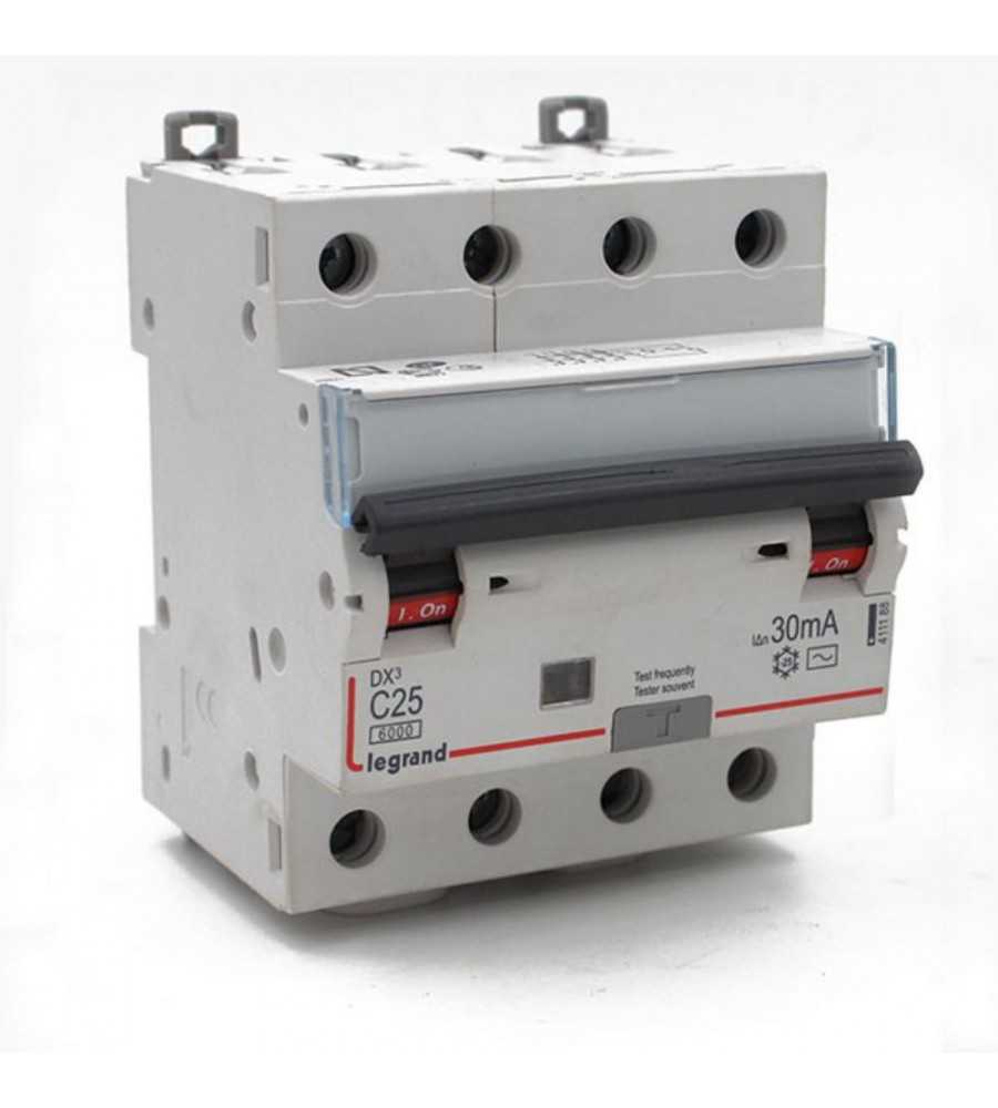 Disjoncteur différentiel monobloc 25A-30mA-4p