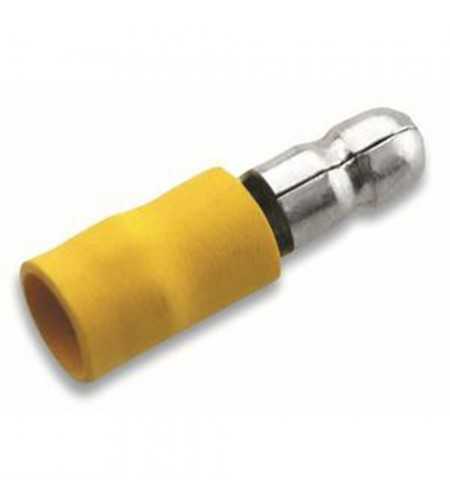 Fiche mâle ronde 2.5-6mm²jaune (bte100pcs)