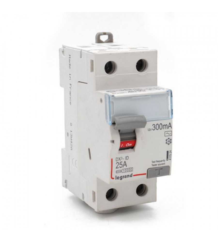 Interrupteur différentiel DX³ ? 2 Pôles 230V~ 25A 300mA - 2 modules