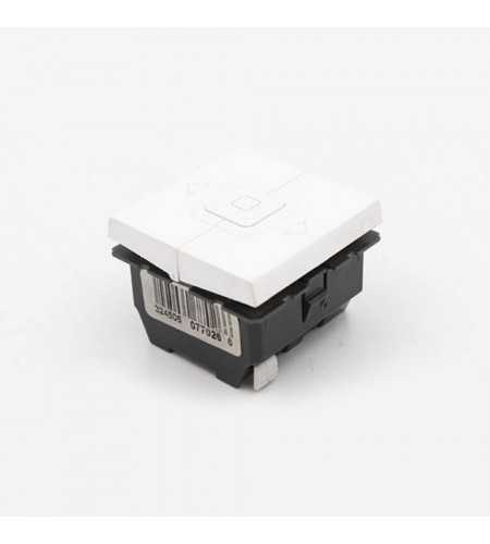 Interrupteur mosaic commande volet roulant blanc