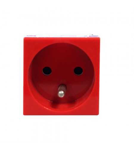 Prise rouge mosaic 2P+T