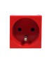 Prise rouge mosaic 2P+T