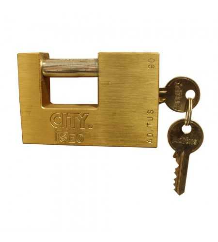 Cadenas aditus rectangulaire 90mm 2clés*