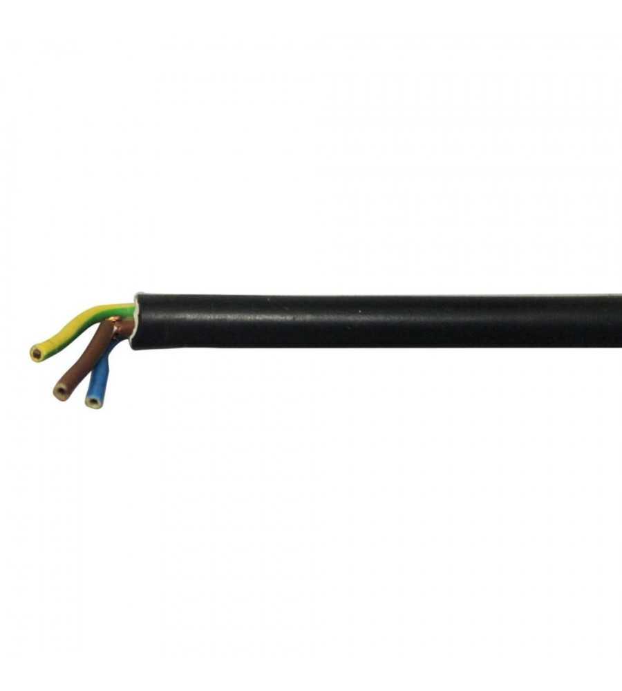 Cable souple noir VVF 3G1.5mm² *