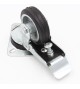 Roulette pivotante sur platine à frein D100mm charge 110kg