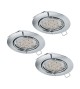 Spot encastrable chrome Peneto Led GU10 5W - Lot de 3