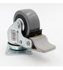 Roulette platine frein 50mm-40kg FT