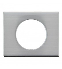 Plaque mat 1 poste inox brossé