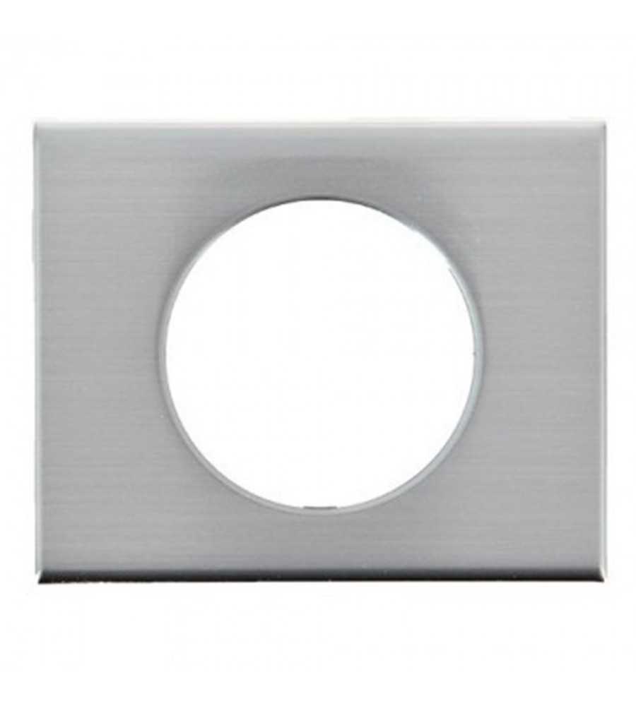 Plaque mat 1 poste inox brossé