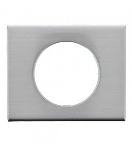 Plaque mat 1 poste inox brossé
