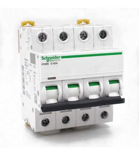 Disjoncteur modulaire Multi 9 C60N 4P 63A Courbe D