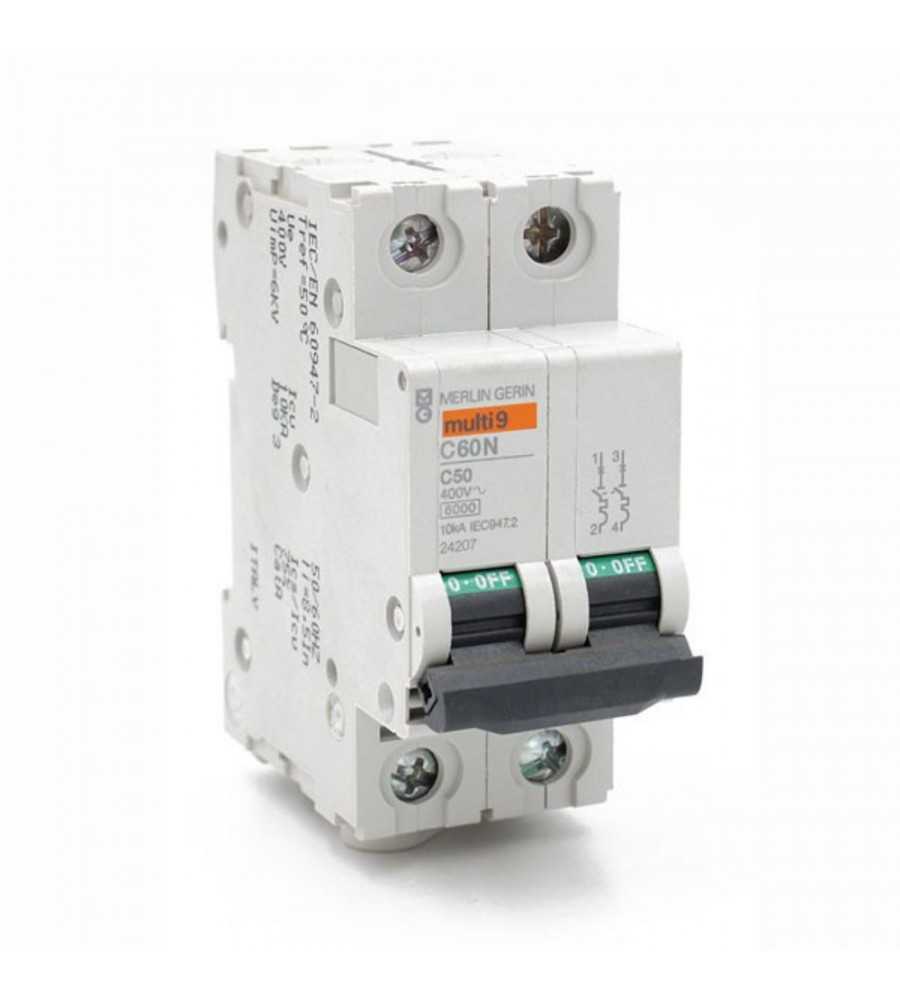 Disjoncteur iC60N-2P 50A*